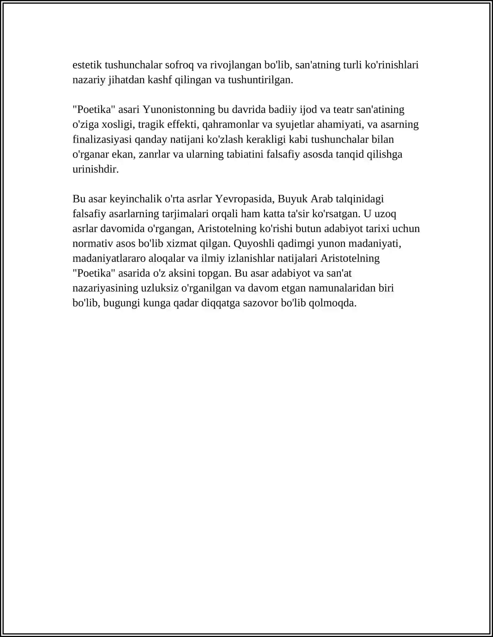 ARISTOTELNIG "POETIKA" ASARI TAHLILI 4