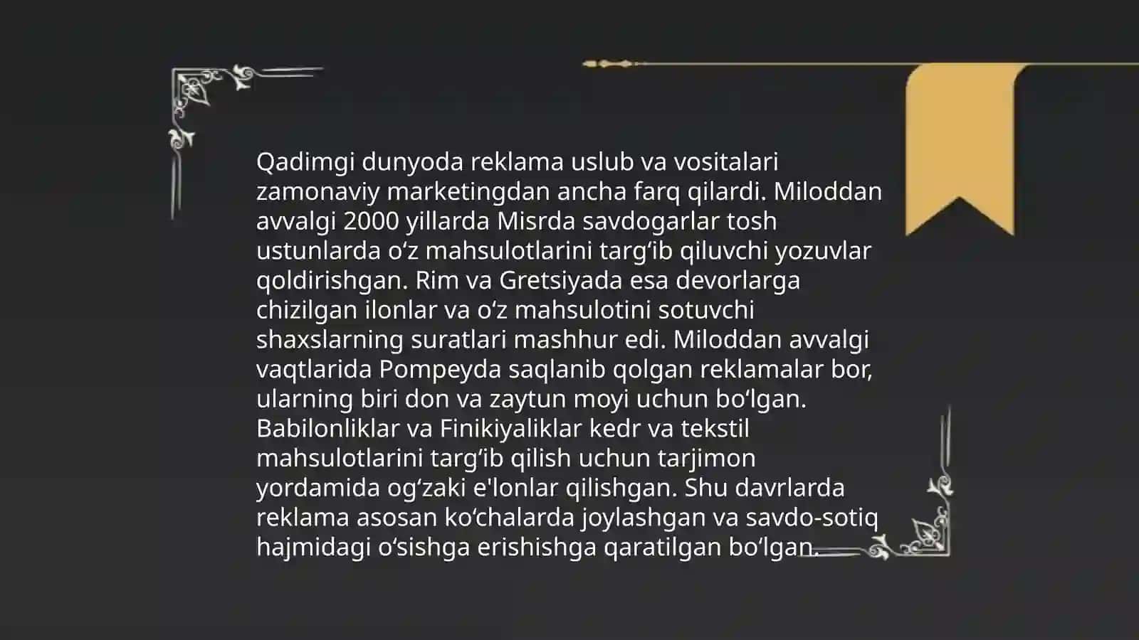 Reklama tarixi va uning taraqqiyoti 4
