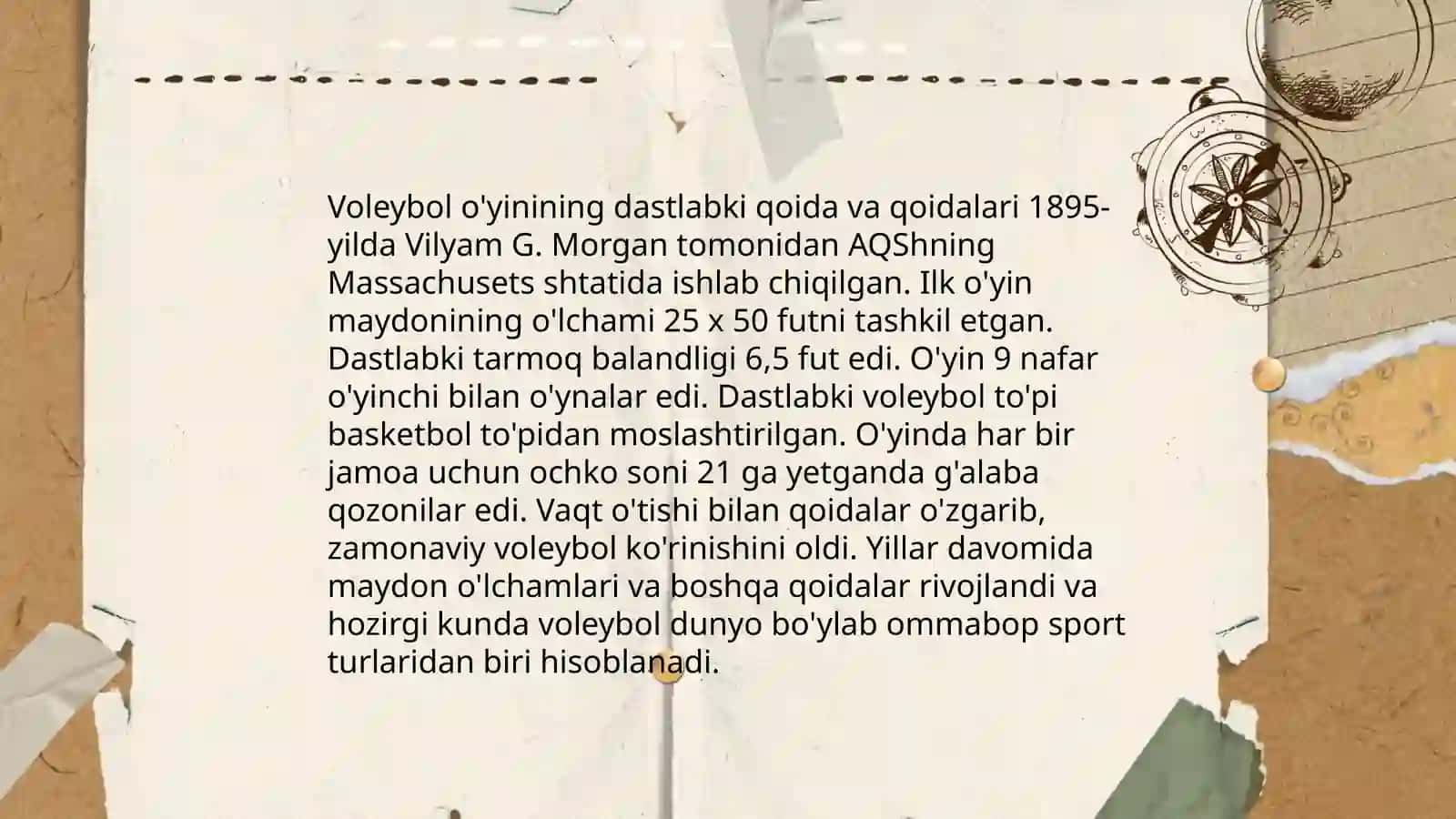 Voleybol o‘yinining tarixi 4