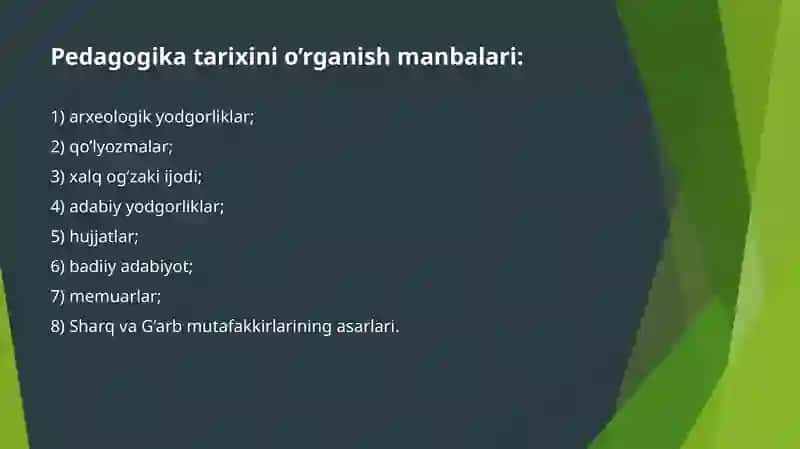 Pedagogika tarixi fan sifatida 4
