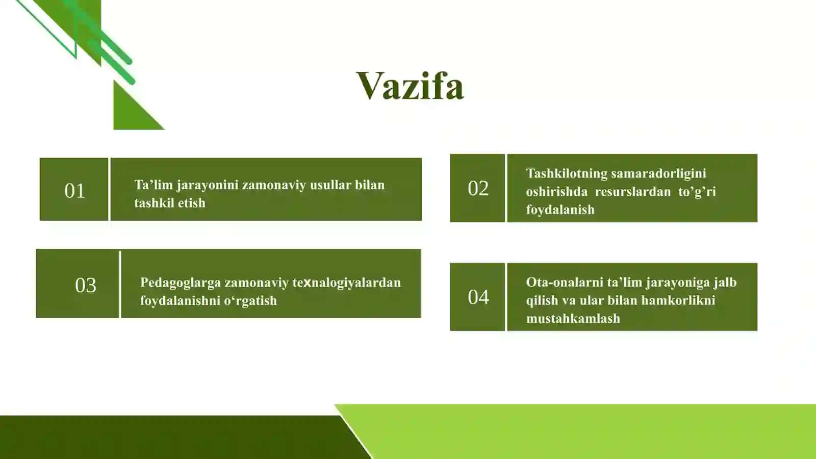 Maktabgachata'lim tashkilotlari dainnovatsion boshqaruv uslublarini qo‘llash 4