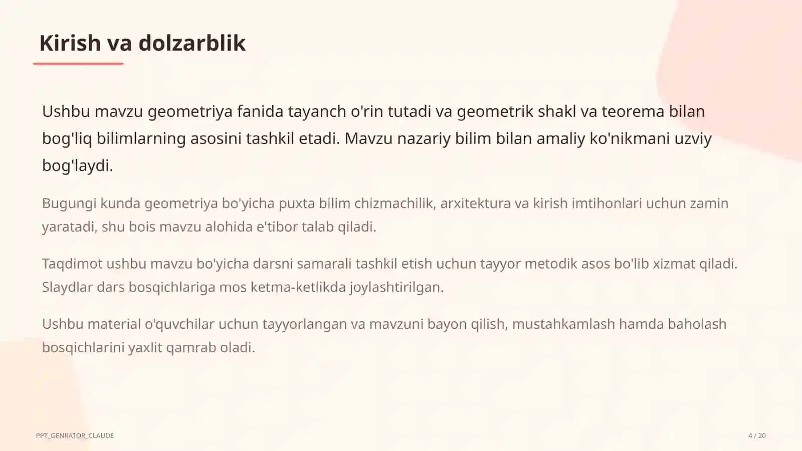 To'g'ri burchakli uchburchakda trigonometrik nisbatlar (8-sinf) 4