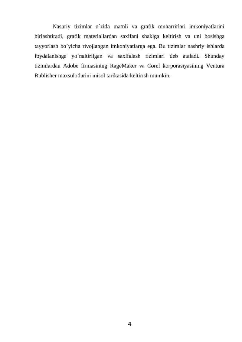 Amaliy dasturiy ta`minot 4