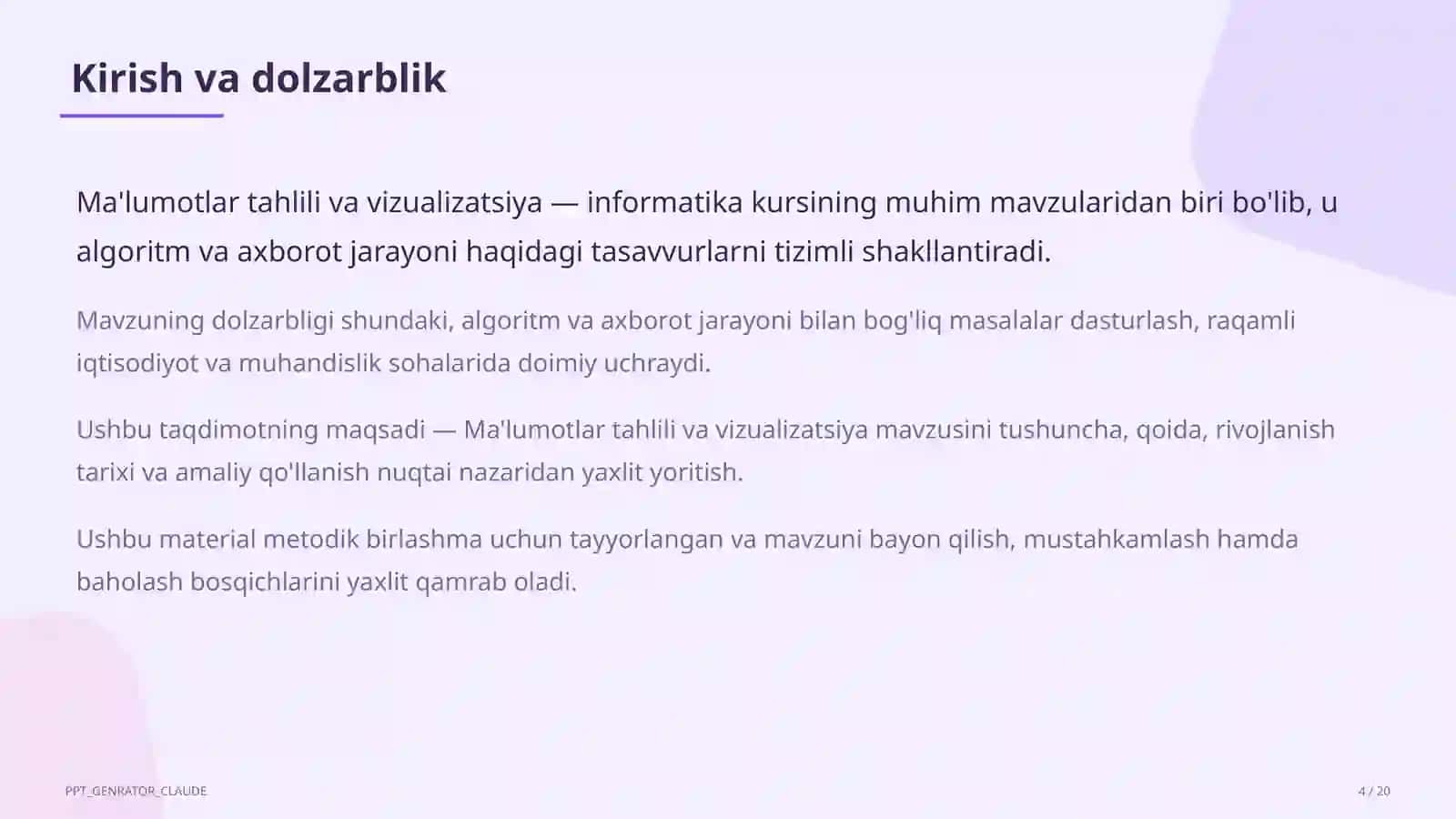 Ma'lumotlar tahlili va vizualizatsiya (11-sinf) 4
