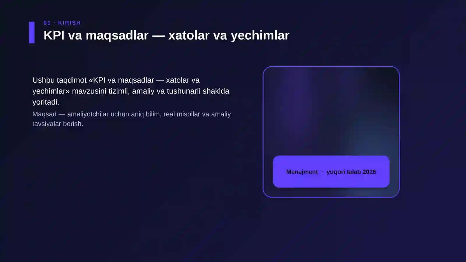 KPI va maqsadlar — xatolar va yechimlar 4