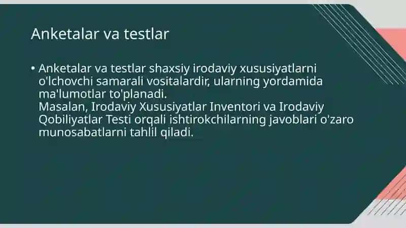 Irodaviyxususiyatlarnioʻrganishmetodlari 4