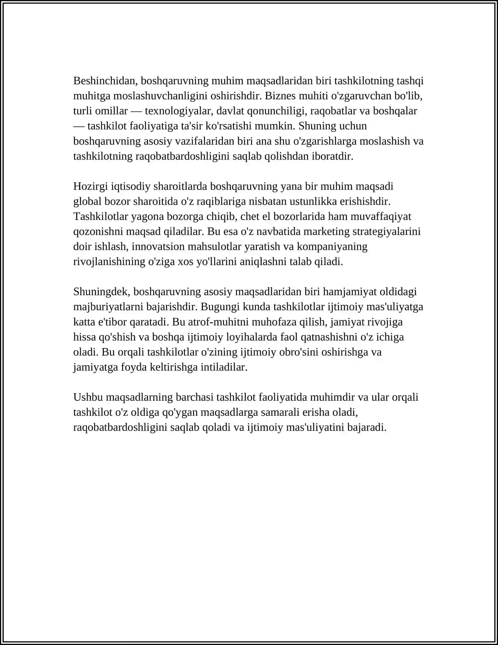 BOSHQARUV MAQSADI VA FUNKSIYALARI 4