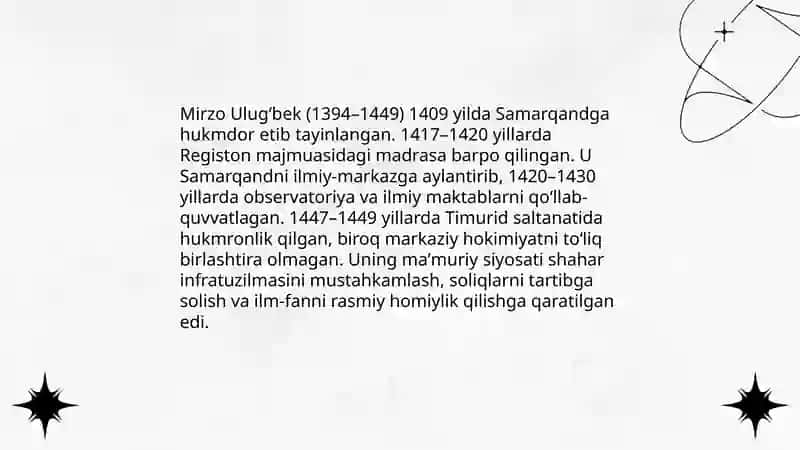Mirzo Ulugʻbekning hayoti va oilaviy kelib chiqishi 4
