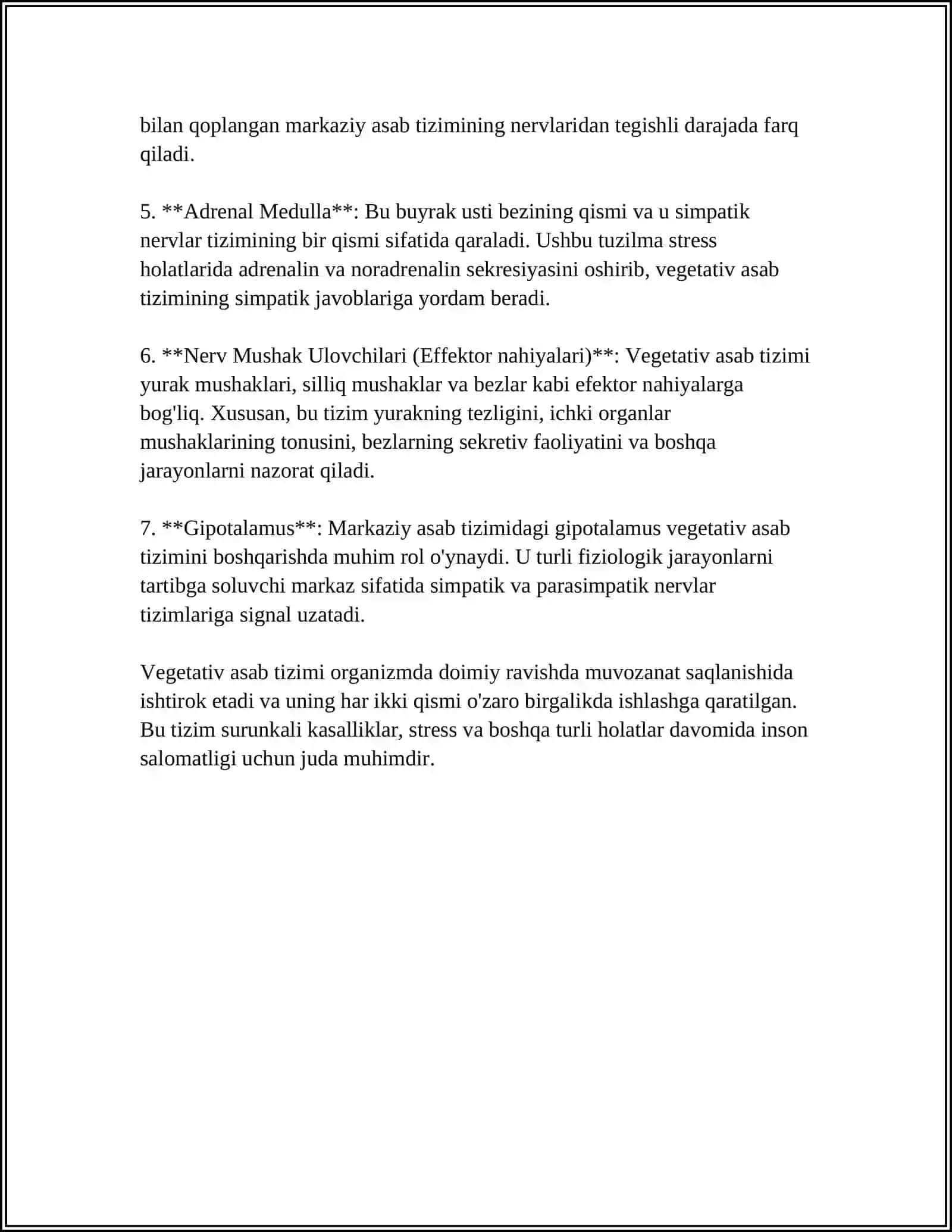 VEGETATIV ASAB TIZIMI ANATOMIYASI, FIZIOLOGIYASI, ZARARLANISH BELGILARI VA TEKSHIRISH USULLARI 4