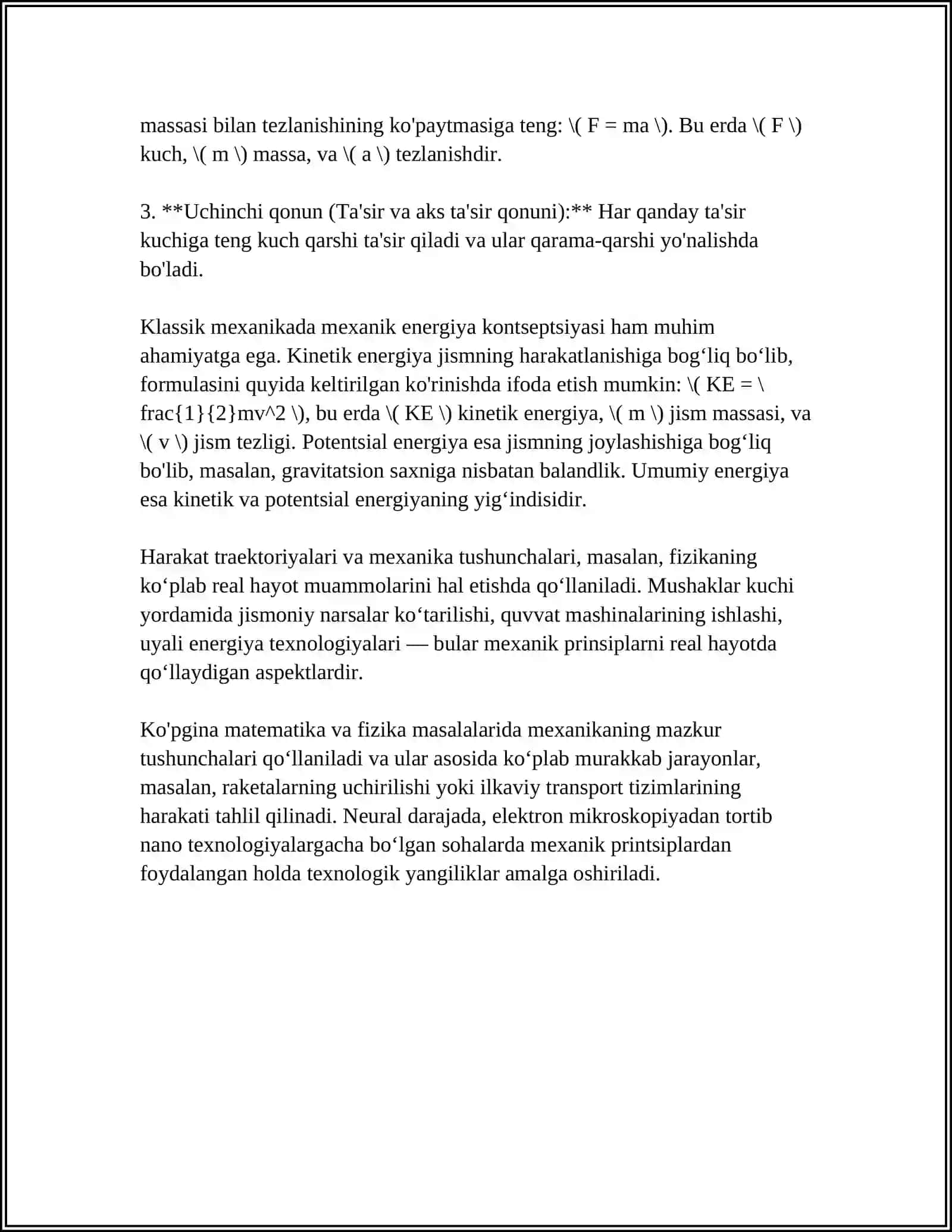 VEKTOR FUNKSIYALARNING FIZIKADAGI TATBIQLARI 4