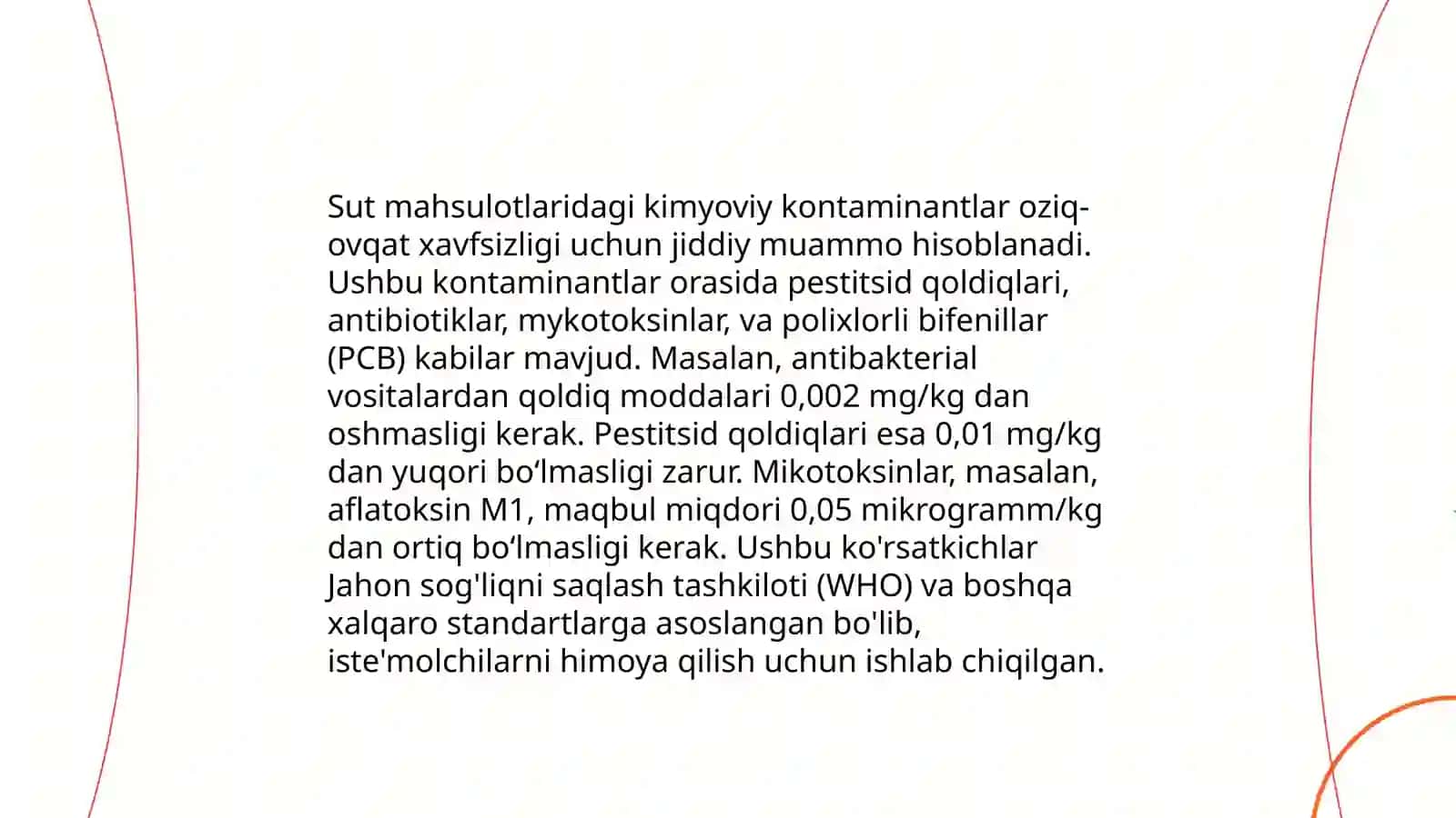 Sut maxsulotlari xavfsizligini aniqlash 4