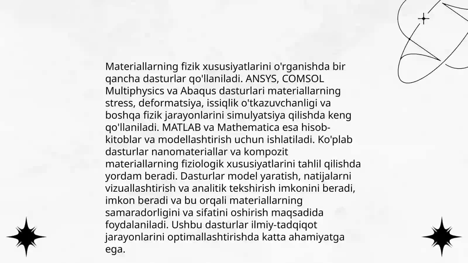 Xom ashyo, materiallar, yarim tayyor mahsulotlarni tavsiflashda maxsus fanlarni o'qitishning dasturiy vositalaridan foydalanish 4