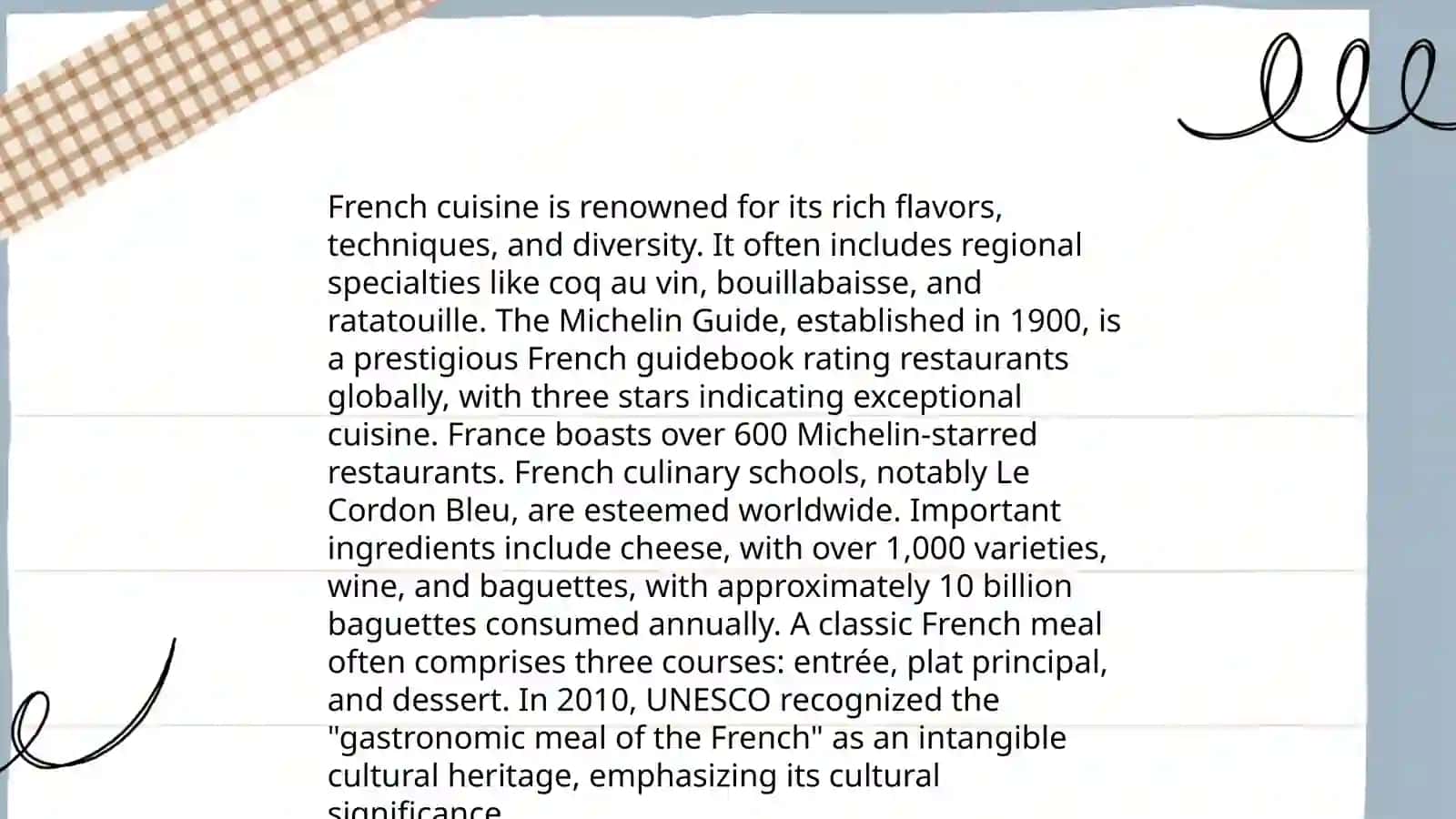 Plan: 1. Italian Cuisine and Regional Dishes 2. French Cuisine and Gastronomy 3. Italian Art and the Renaissance 4