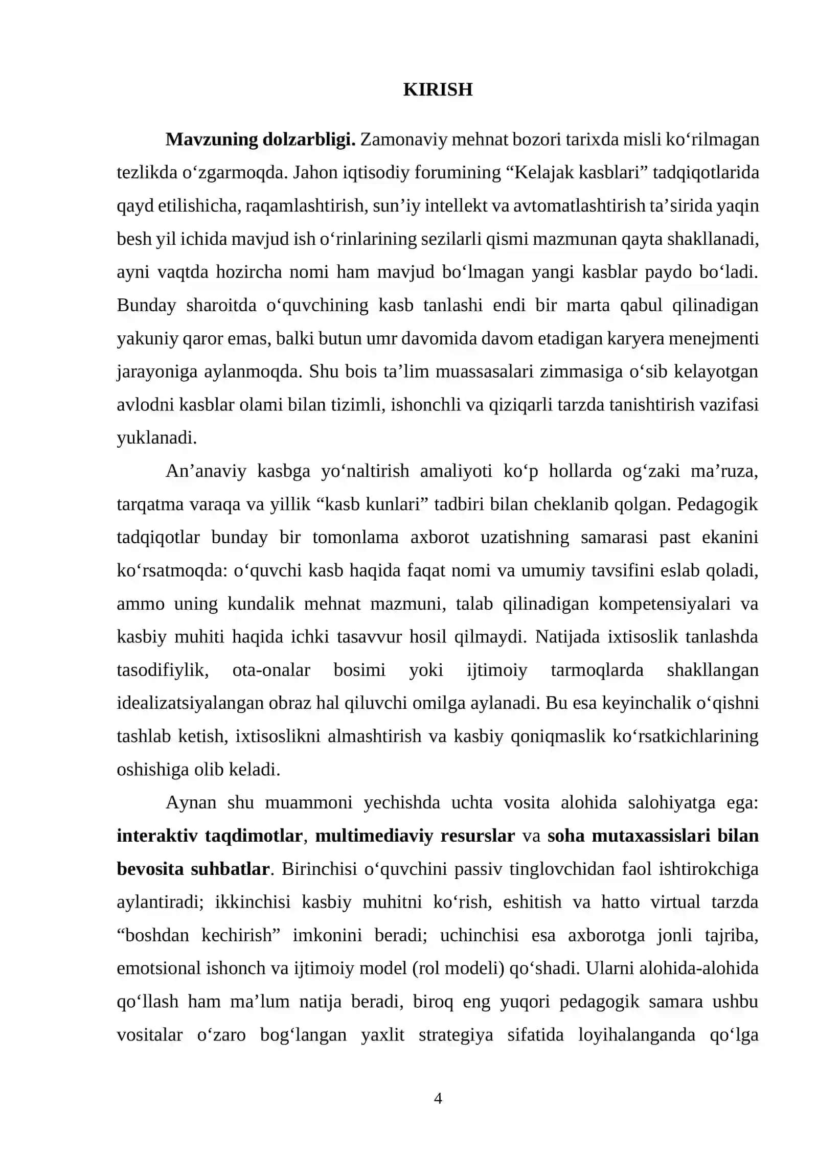 Kasblarni tanishtirishda interaktiv taqdimotlar, multimediaviy resurslar va subhatlardan foydalanish 4