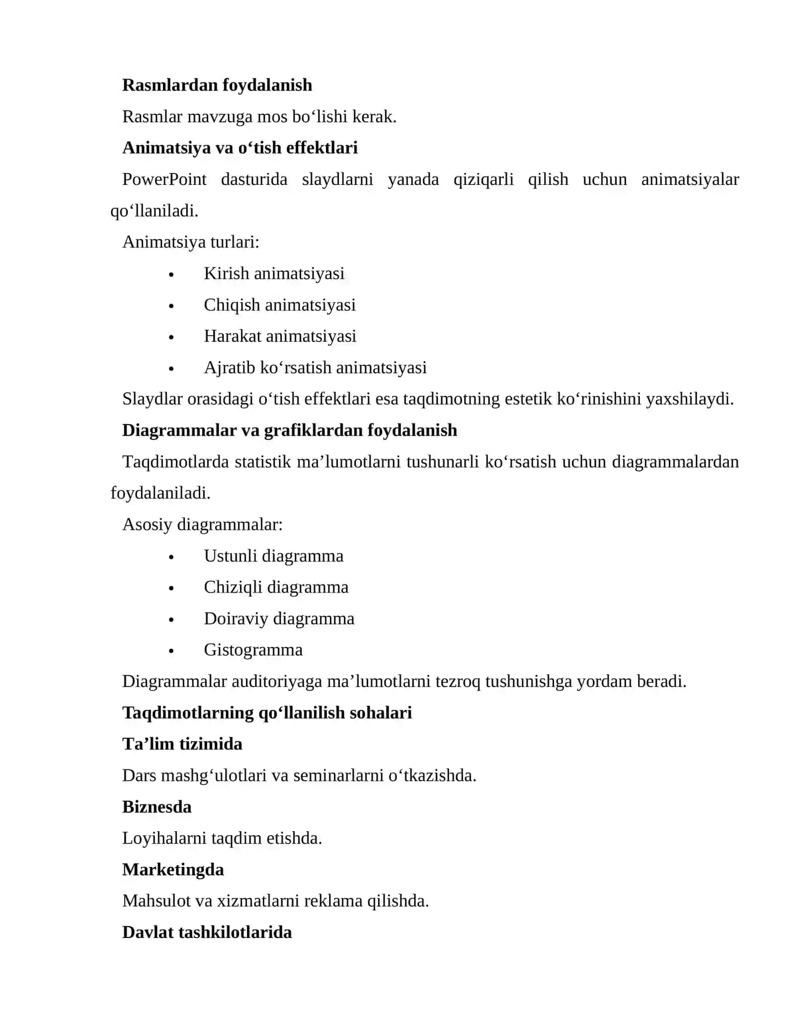 Taqdimotlarni Yaratish Texnologiyalari 4