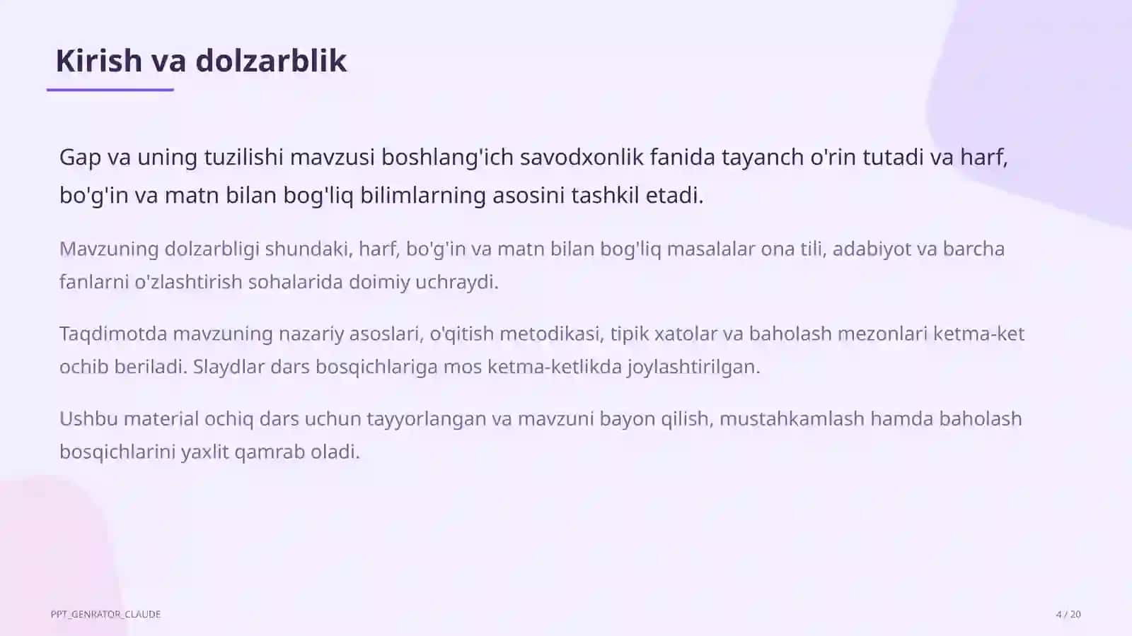 Gap va uning tuzilishi (1-sinf) 4