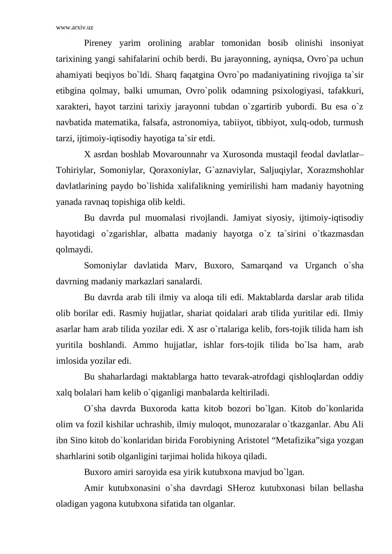 Sharq Uyg`onish davrida ilm-fan va madaniyat 4
