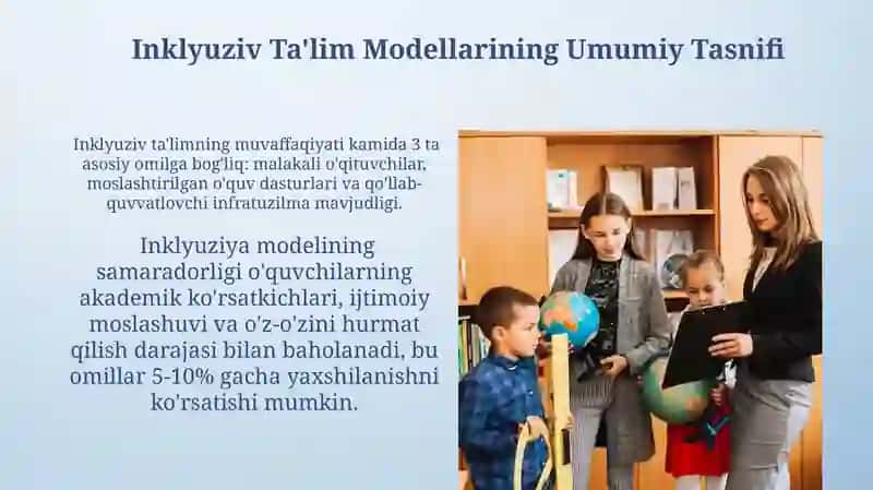 Inklyuziv Ta'lim Modellar: Tahlili va Xususiyatlari 4