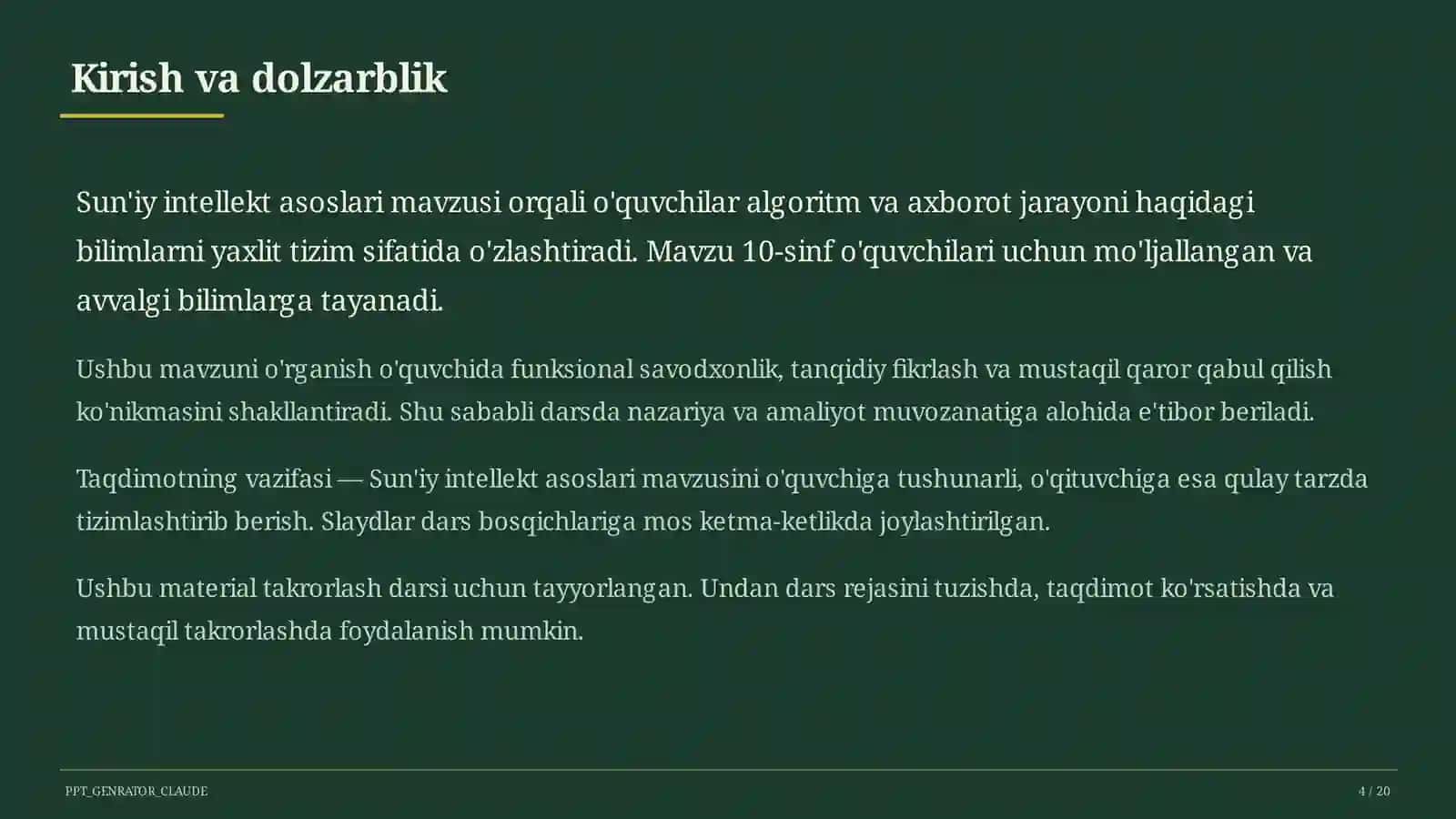 Sun'iy intellekt asoslari (10-sinf) 4