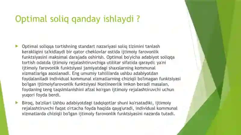 Optimal soliqqa tortish nazariyasi 4