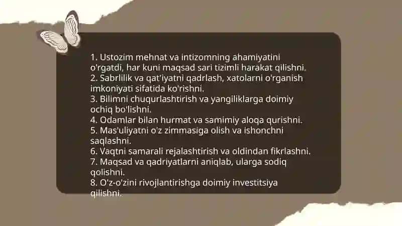 "Ustozim - hayiotim chirog'i" 4