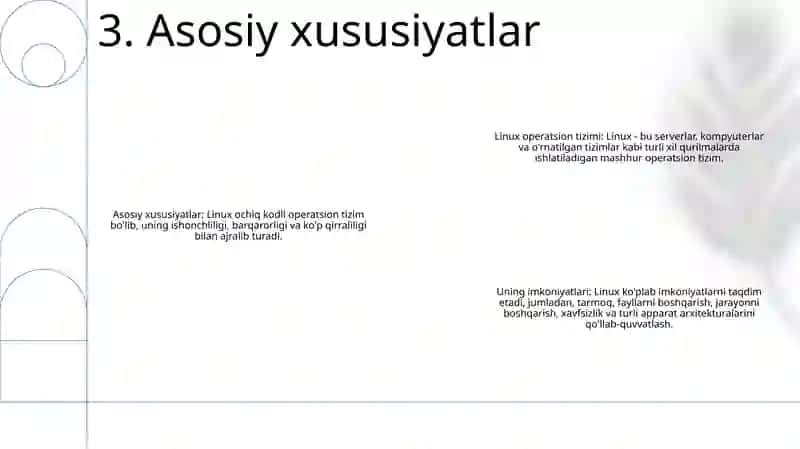 Linux Operatsion Tizimi Va Uning Imkoniyatlari 4