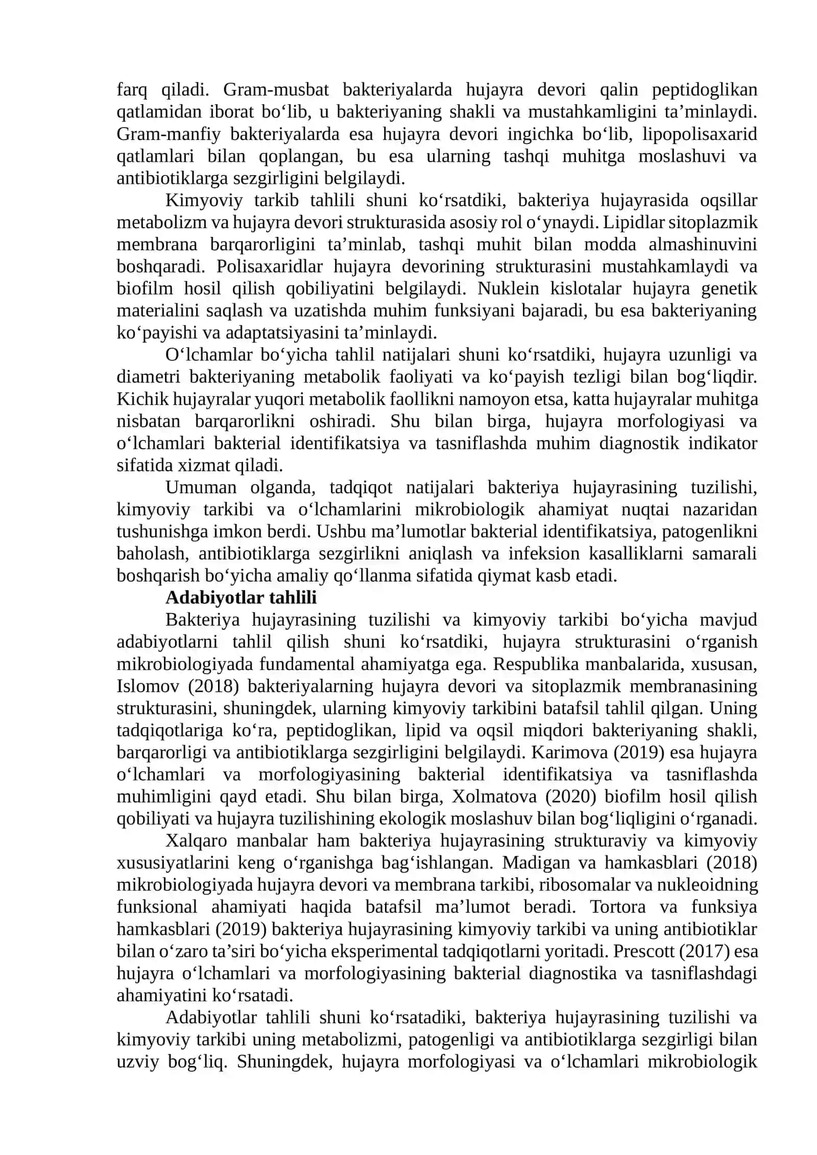 Bakteriya hujayrasining tuzulishi va kimyoviy tarkibi oʻlchamlari 4