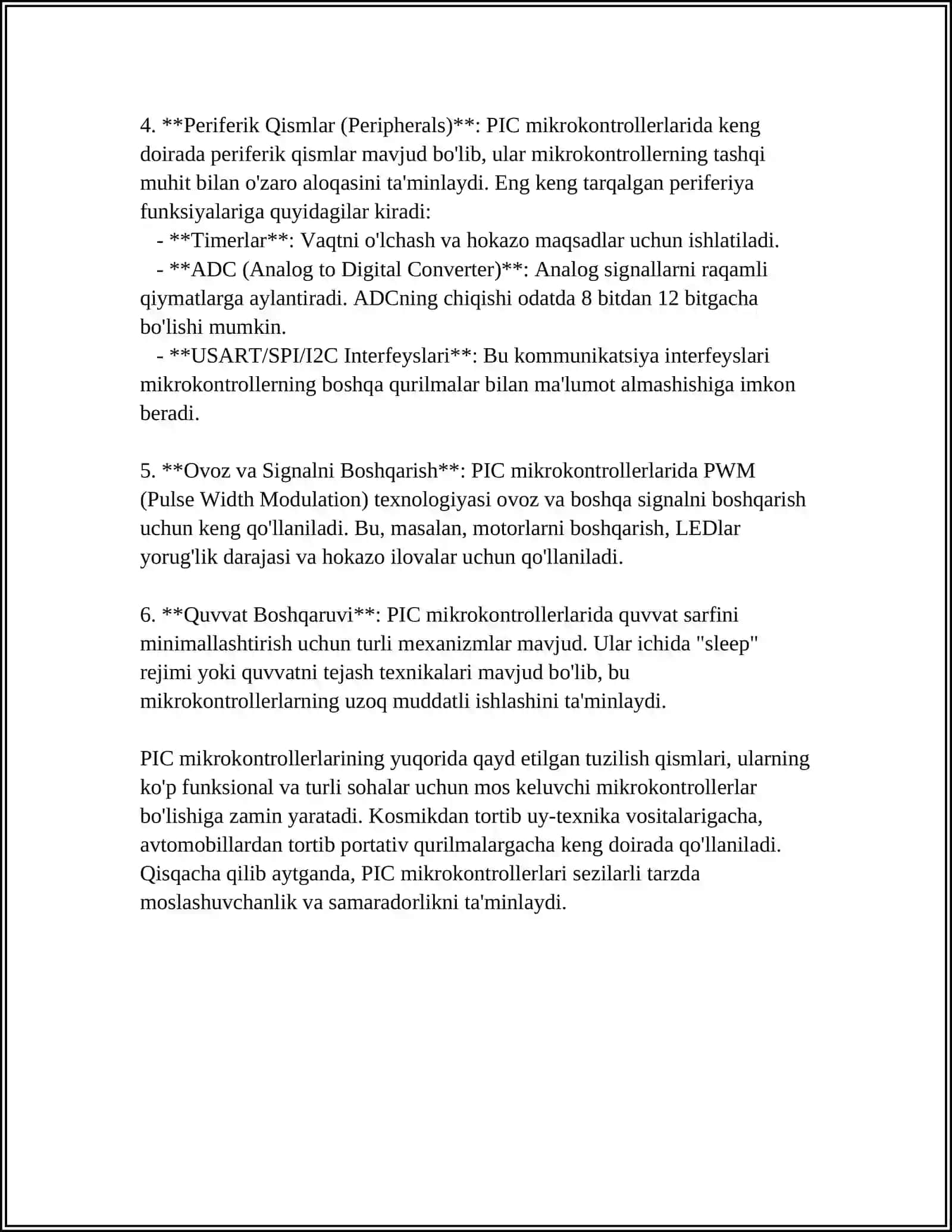 PIC MIKROKONTROLLERLARI VA ULARDA DASTURLASH 4
