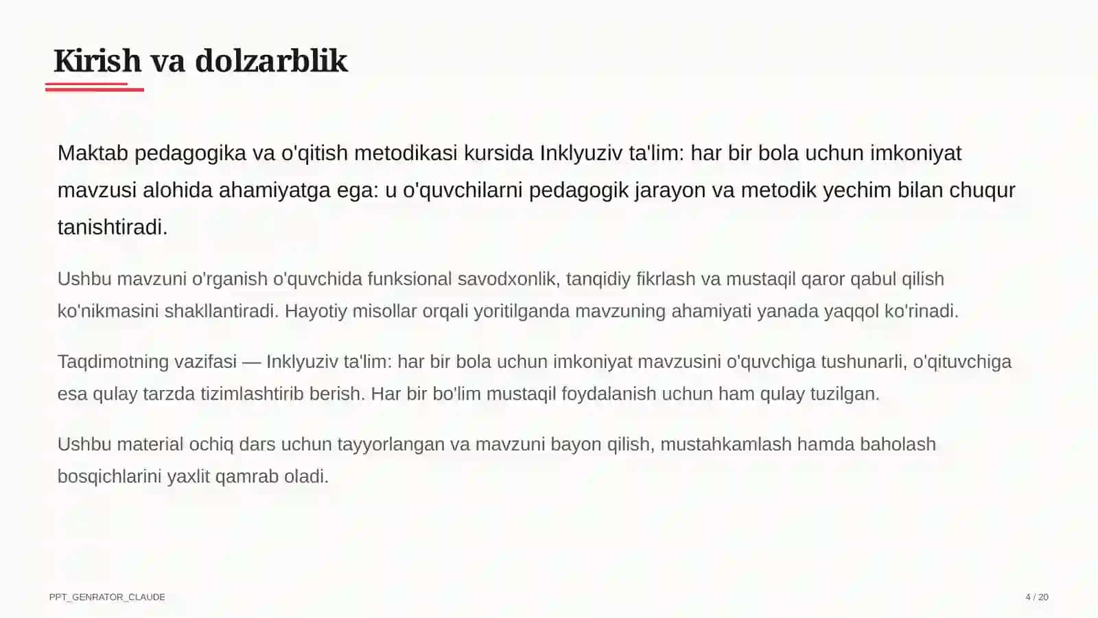 Inklyuziv ta'lim: har bir bola uchun imkoniyat 4