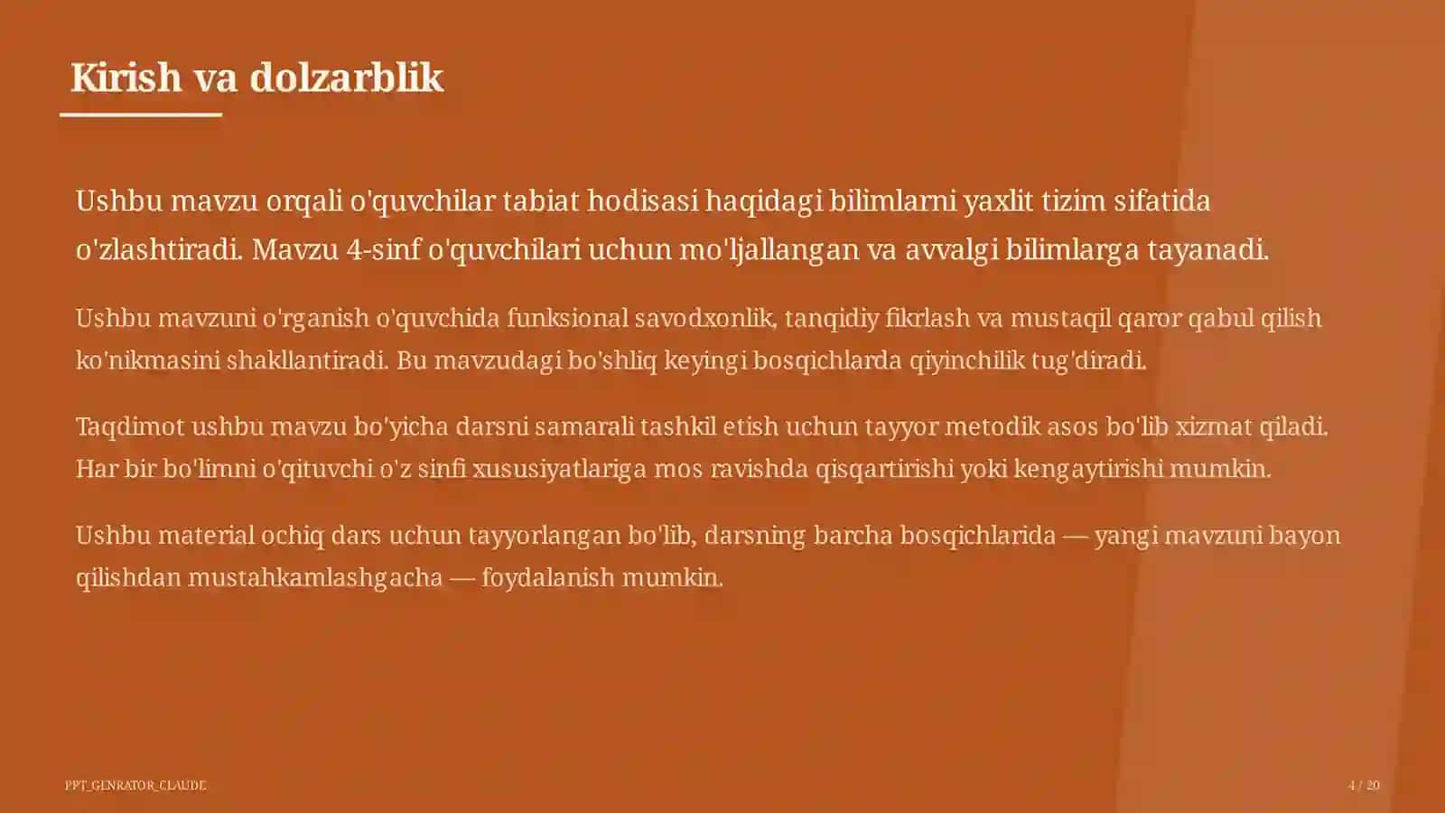 O'zbekistonning tabiiy zonalari: cho'l, tog', vodiy 4