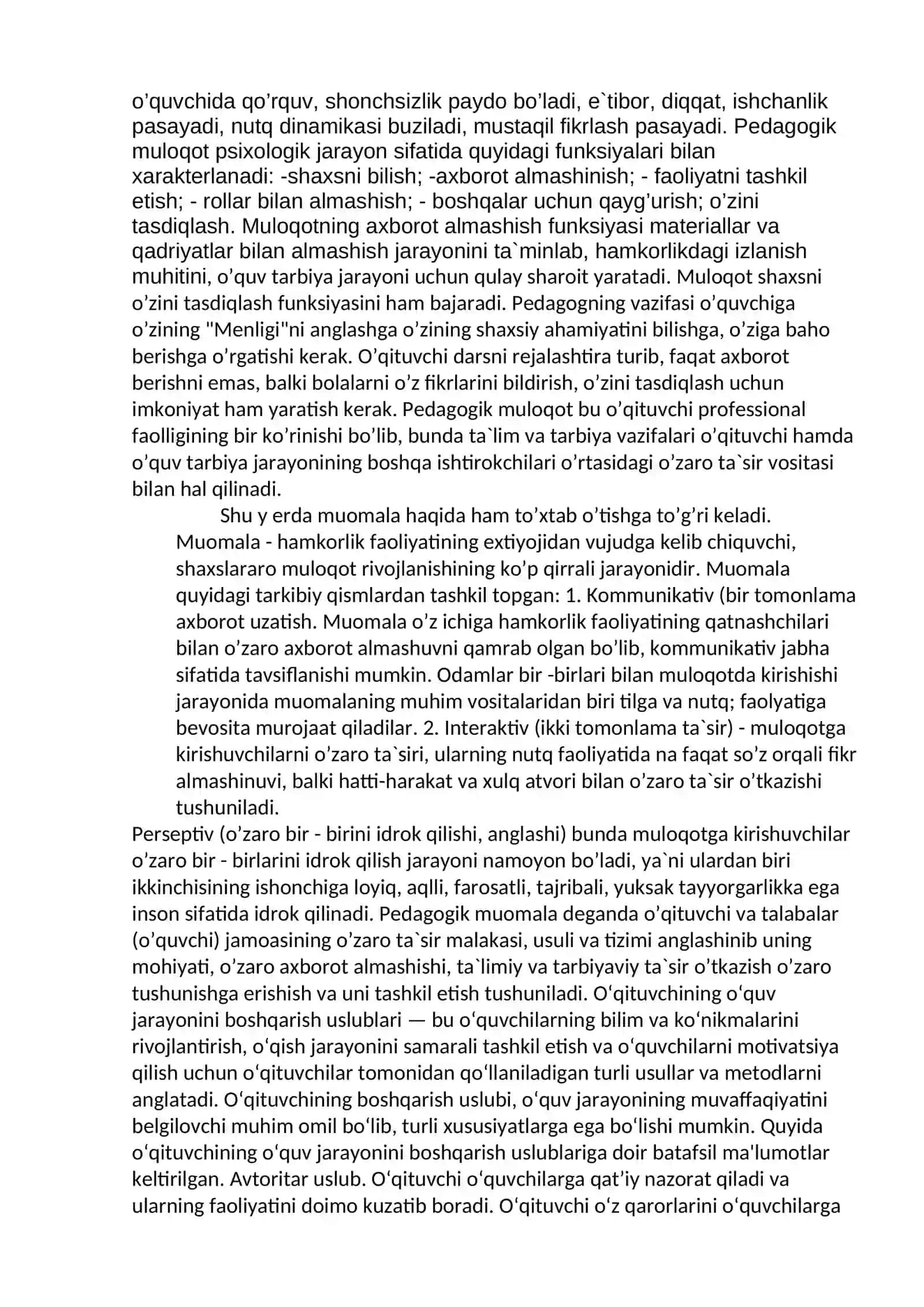 Umumiy pedagogika fanidan ‘’O’qituvchining kasbiy faoliyati Pedagogik texnika va pedagogik texnika uslublari’’ 4