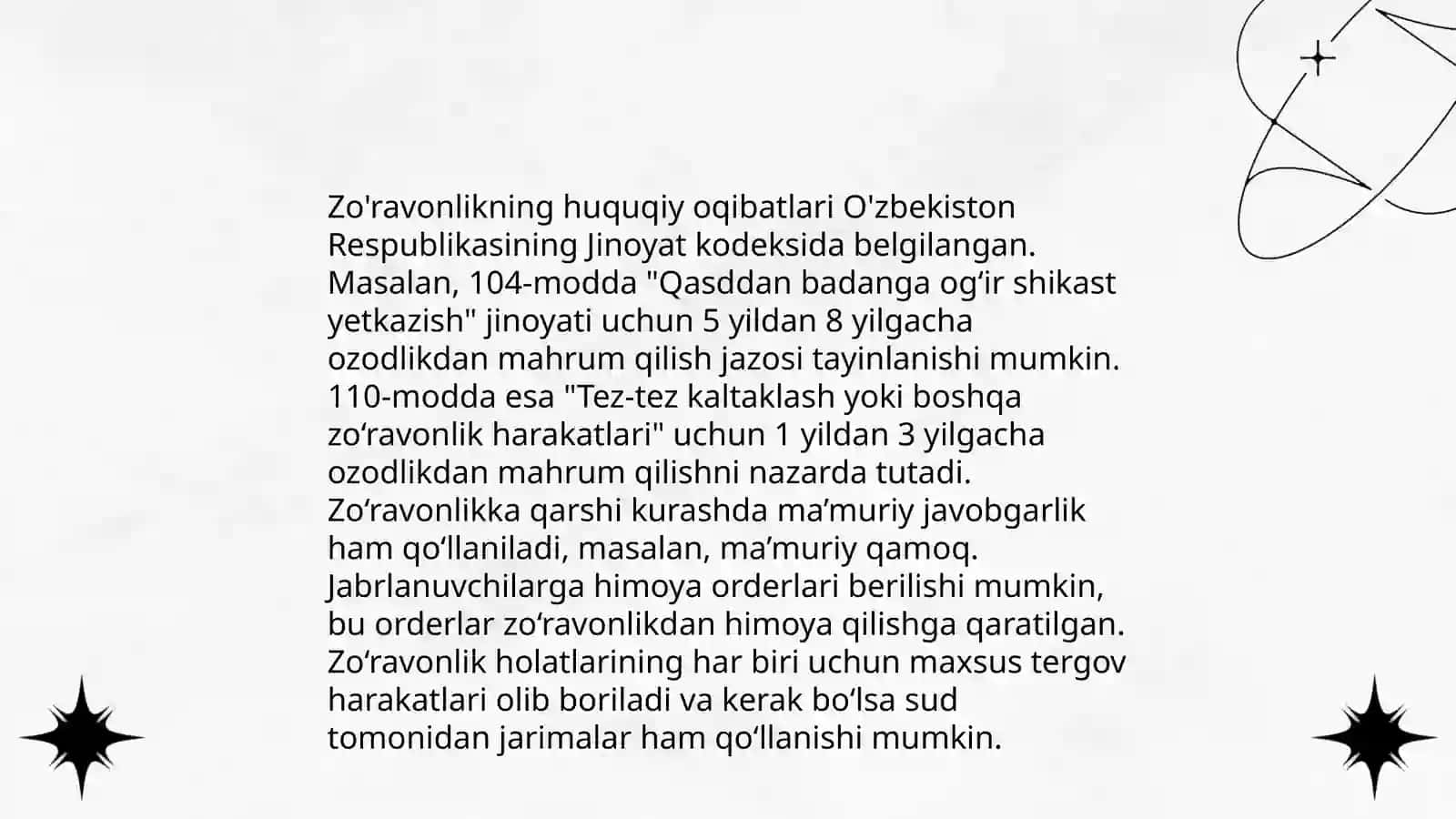 Biz zoʻravonlikka qarshimiz 4