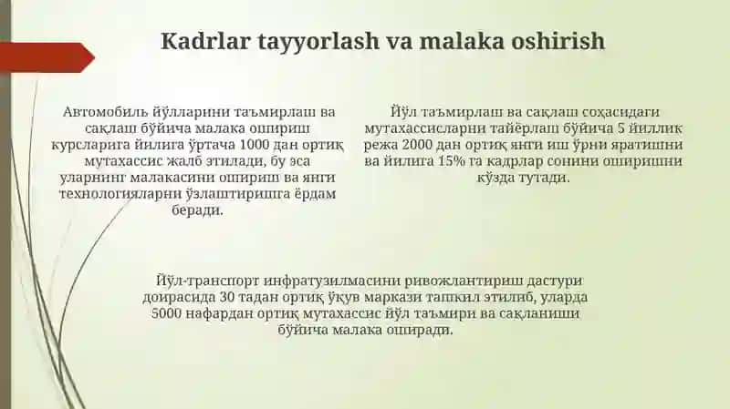 Yo'llar Ta'mirlash va Saqlash 4