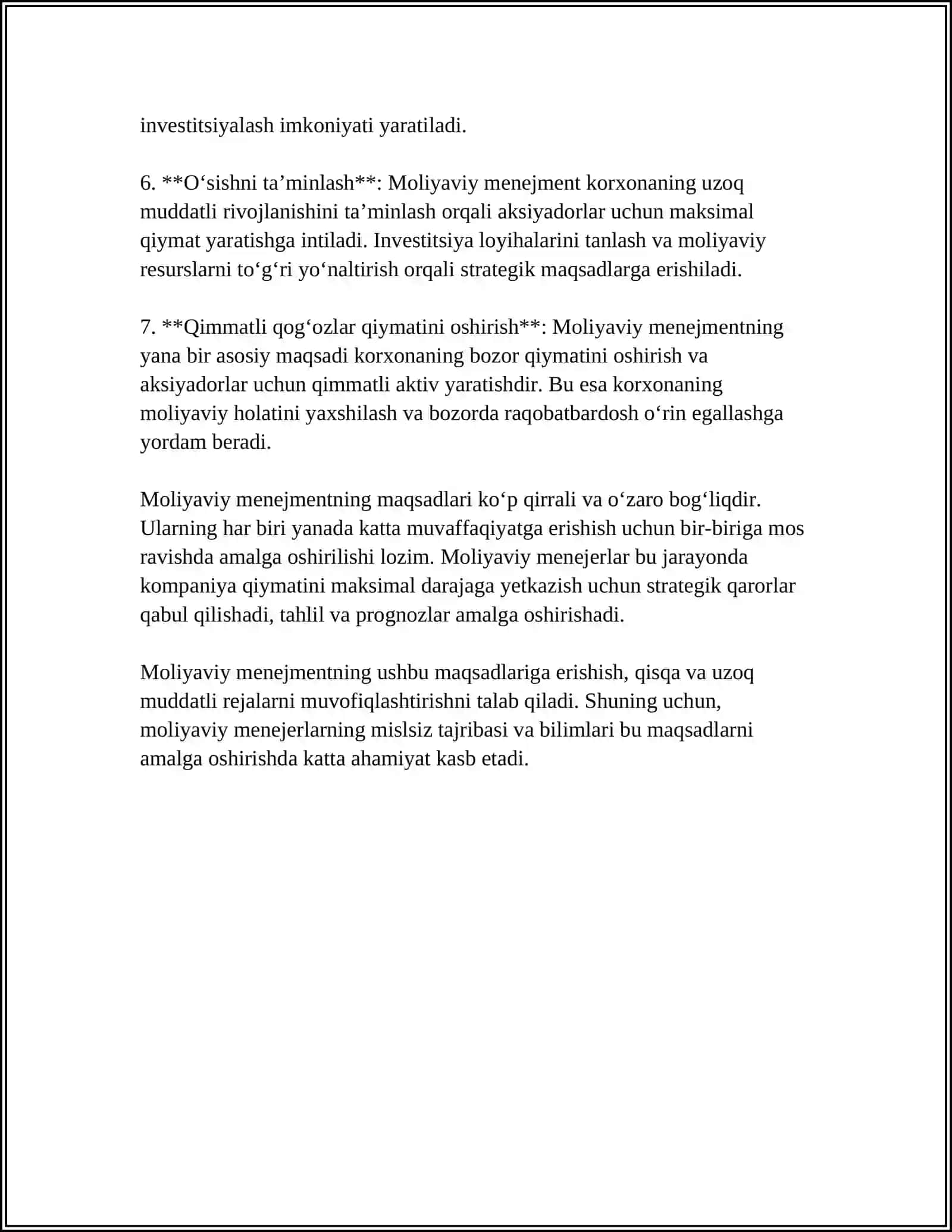 Moliyaviy menejmentning mexanizmi va funktsiyalari 4