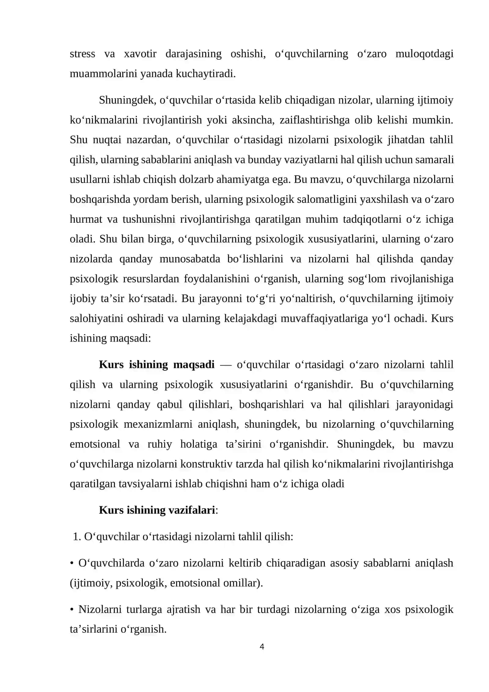 "O‘quvchilarni o‘zaro munosabatlardagi nizolarda psixologik xususiyatlari" 4