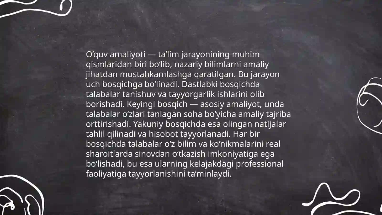 Mutaxasislik fanlaridan o'quv va malakaviy pedagogik amaliyotni tashkil etish va o'tkazish 4