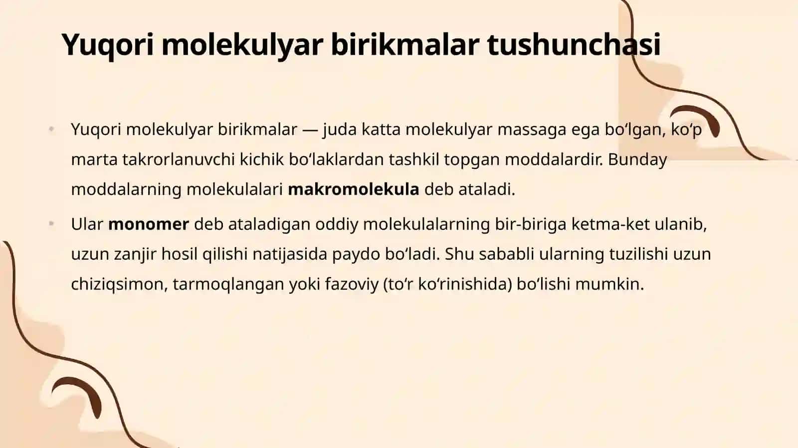 Yuqori molekulyar birikmalarning eng muhim vakillari va ularning ishlatilishi. 4