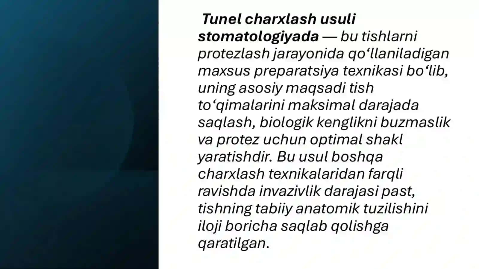 Tunel charxlash usuli 4