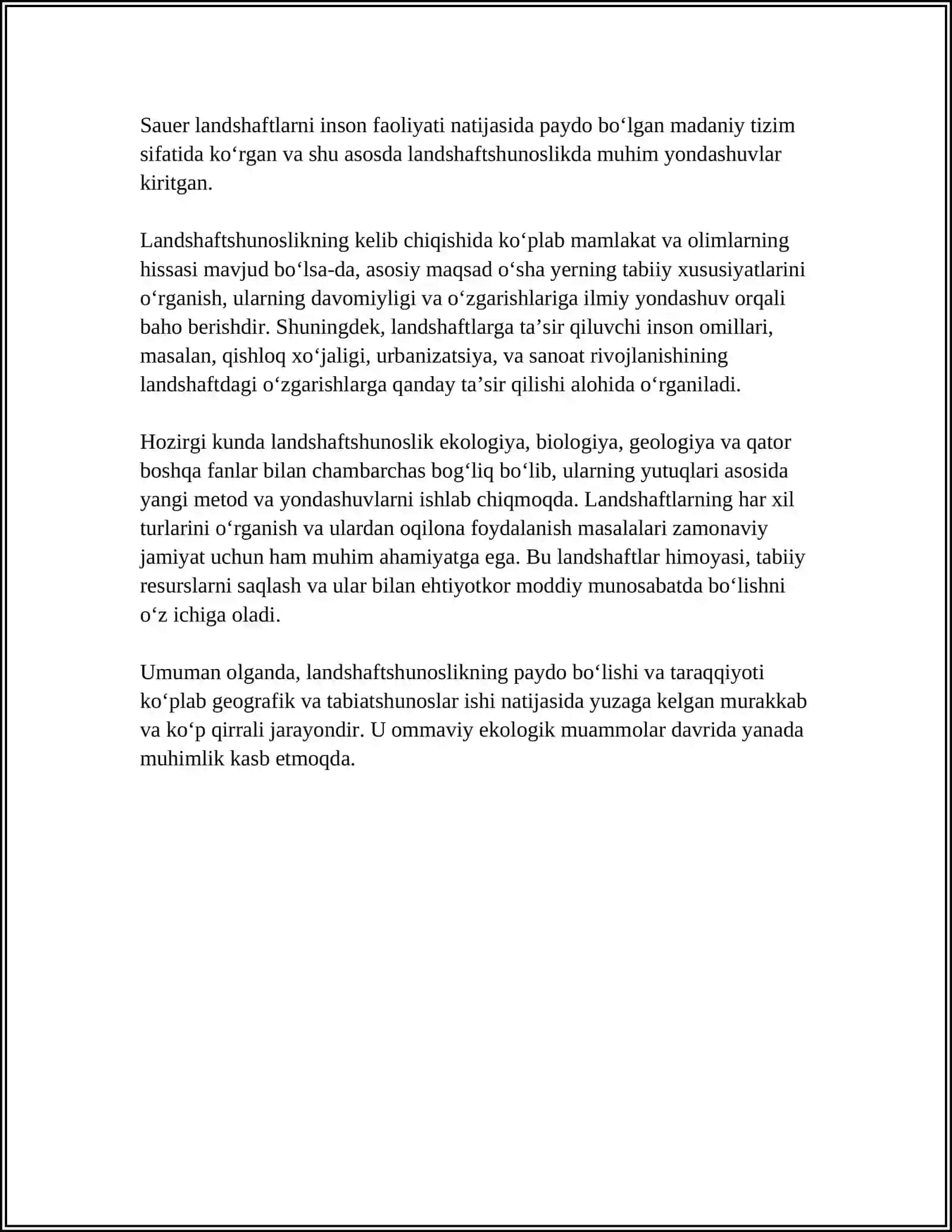 LANDSHAFTSHUNOSLIK FANINING RIVOJLANISH TARIXI 4
