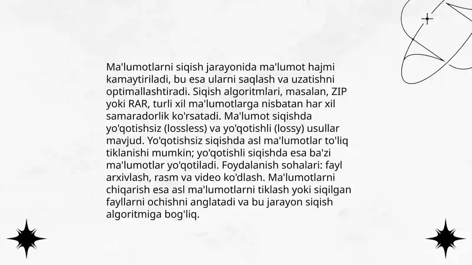 Zamonaviy modemlarda siqish algoritmlari 4