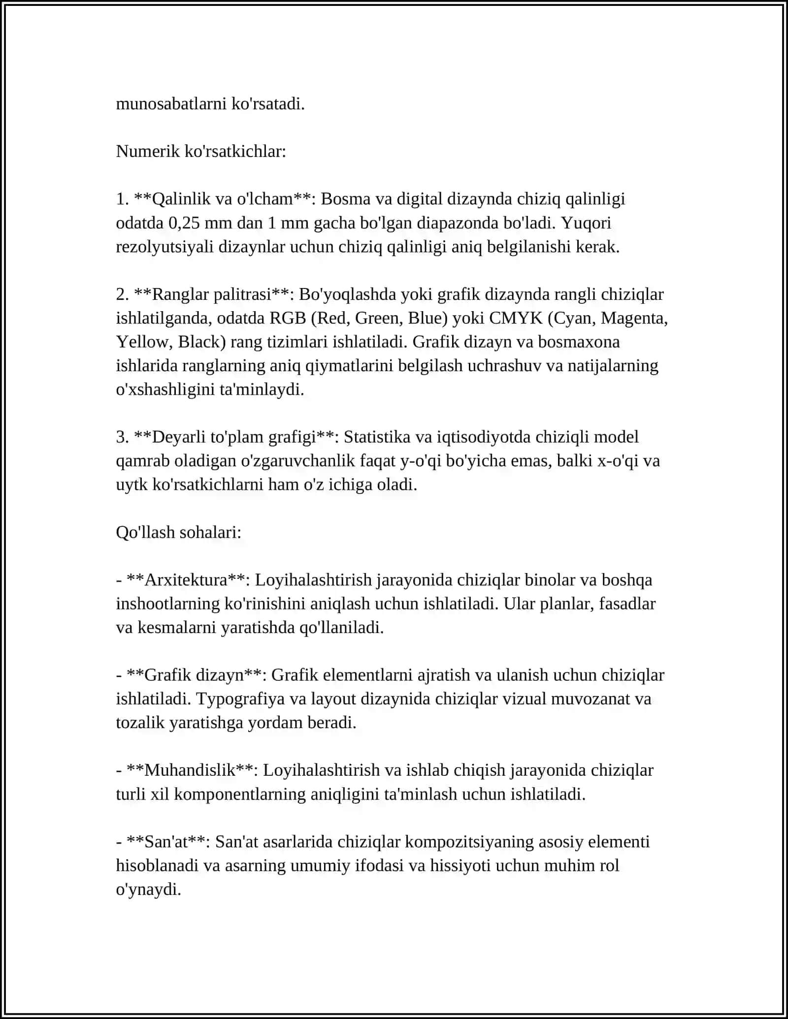 Mavzu: "SVOYSTVO" PANELIDAN FOYDALANIB KESMAGA RANG, TURLAR BERISH. CHIZIQNI YO'G'ONLASHTIRISH 4