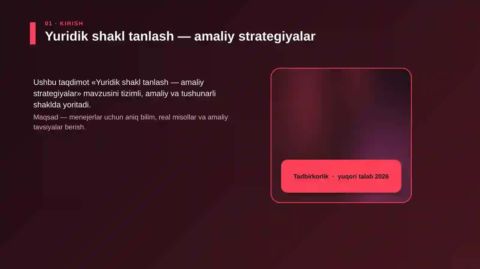 Yuridik shakl tanlash — amaliy strategiyalar 4