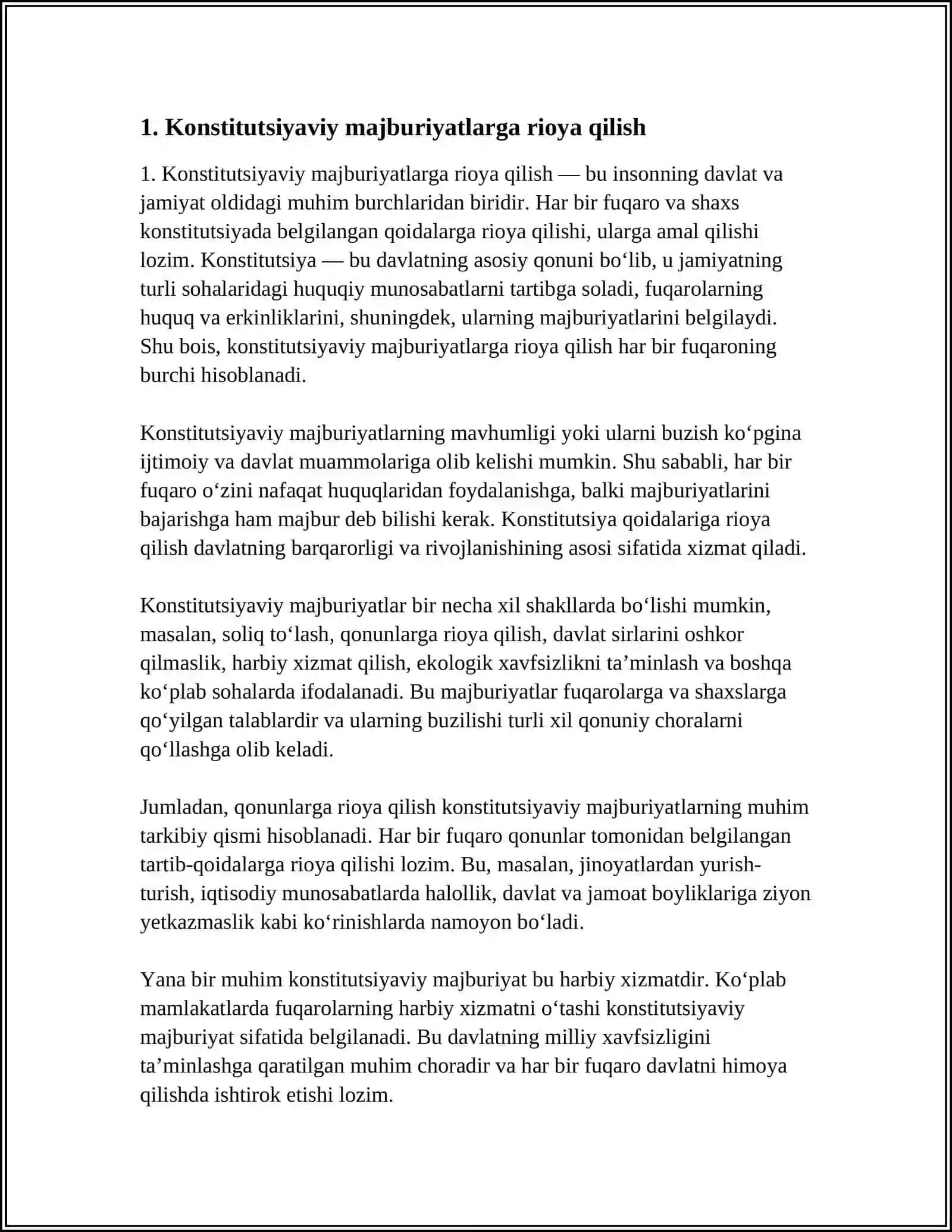 INSONNING DAVLAT VA JAMIYAT OLDIDAGI BURCHLARI 4