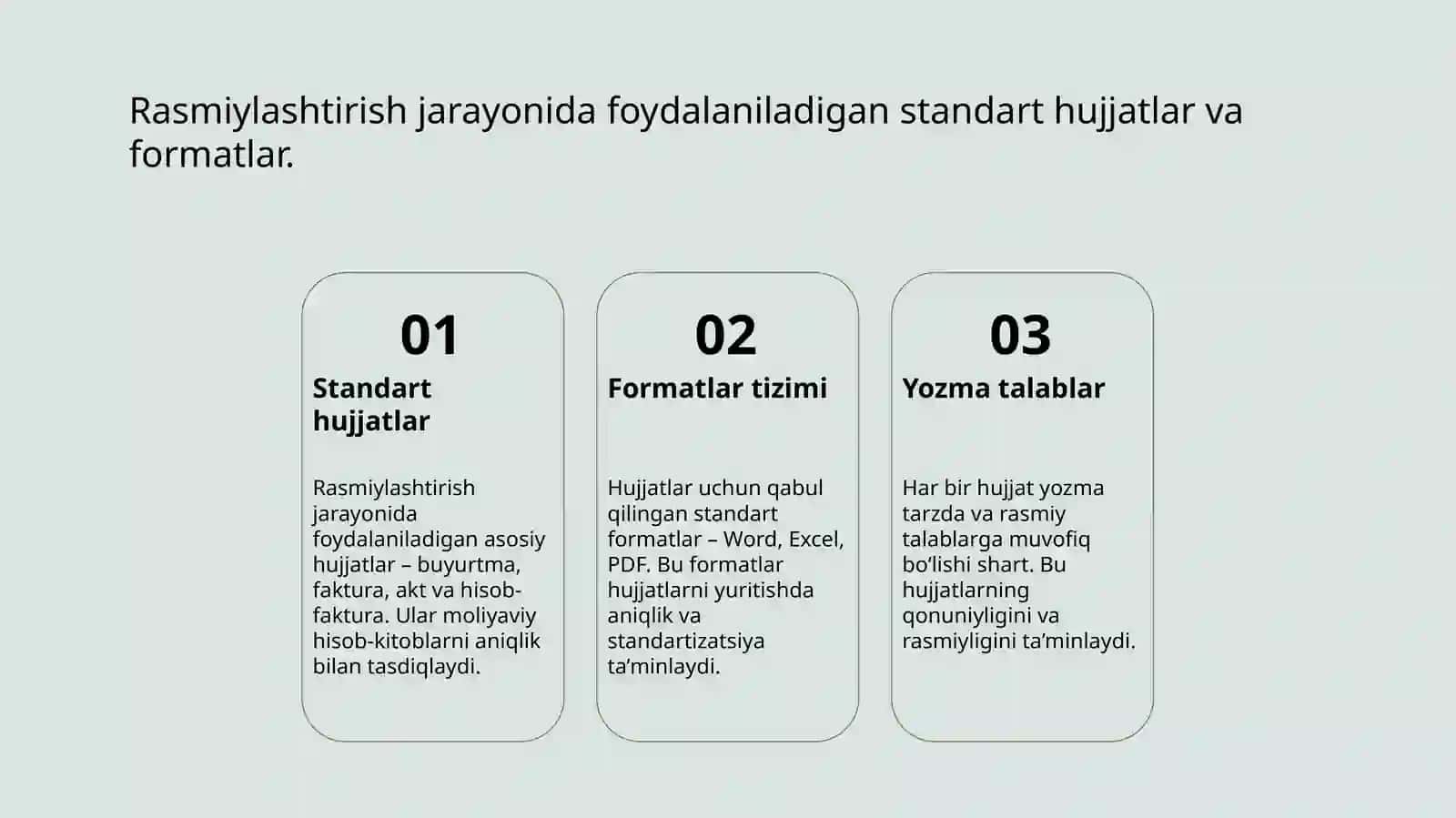 Hujjatlarning hisobda yuritilishi va rasmiylashtirilishi jarayonlari 4
