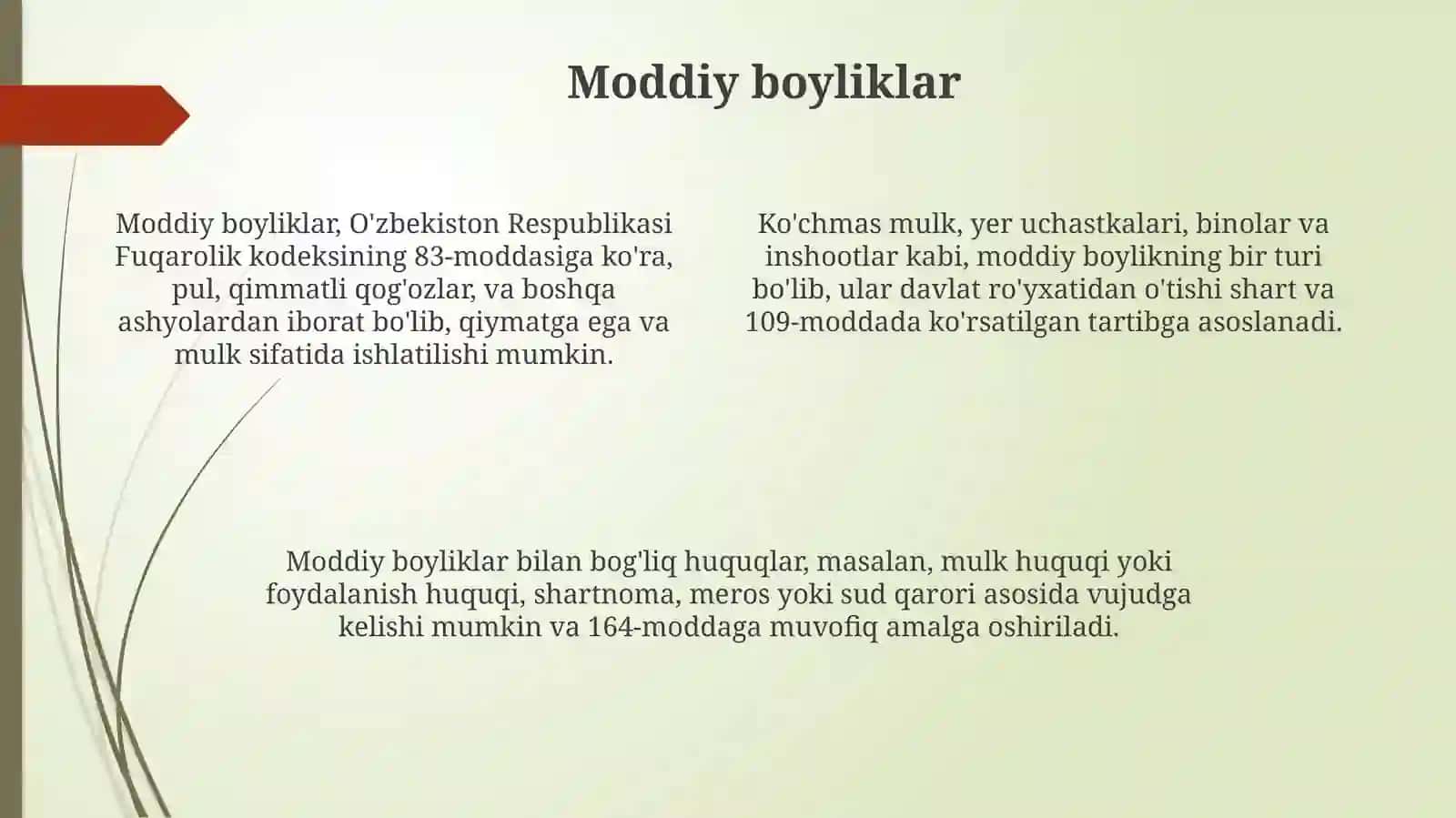 Fuqarolikhuquqningobyektlari 4