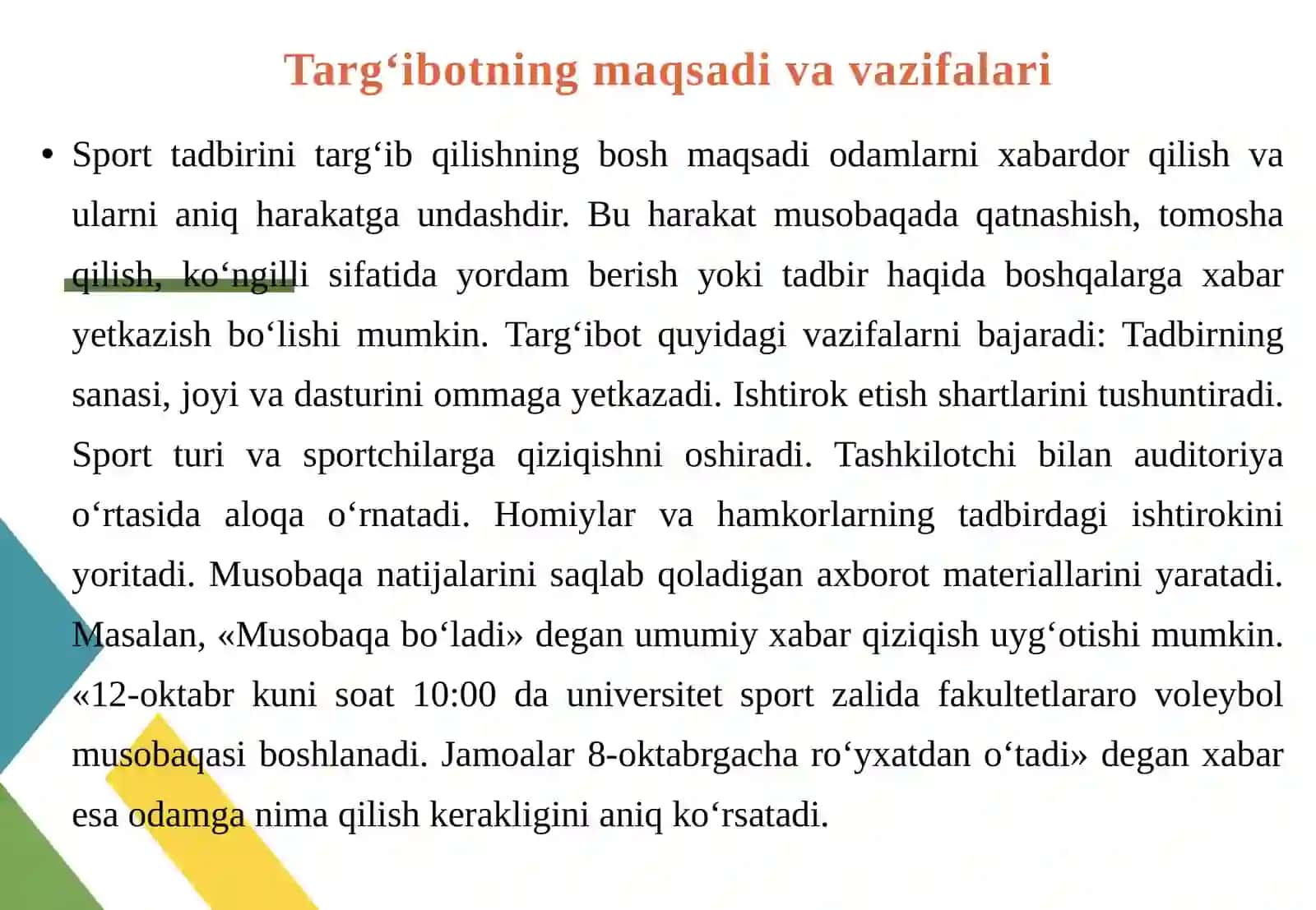 Sport tadbirlarini ommaviy axborot vositalari va ijtimoiy tarmoqlarda targ‘ib qilish 4