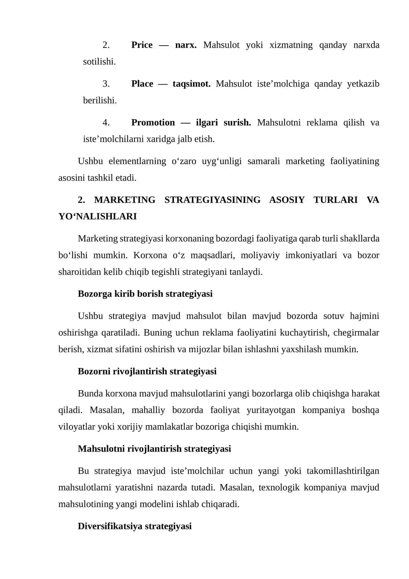 Strategik Marketing va Marketing Strategiyasi 4