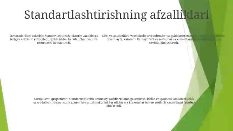 Standartlashtirish Haqida 4
