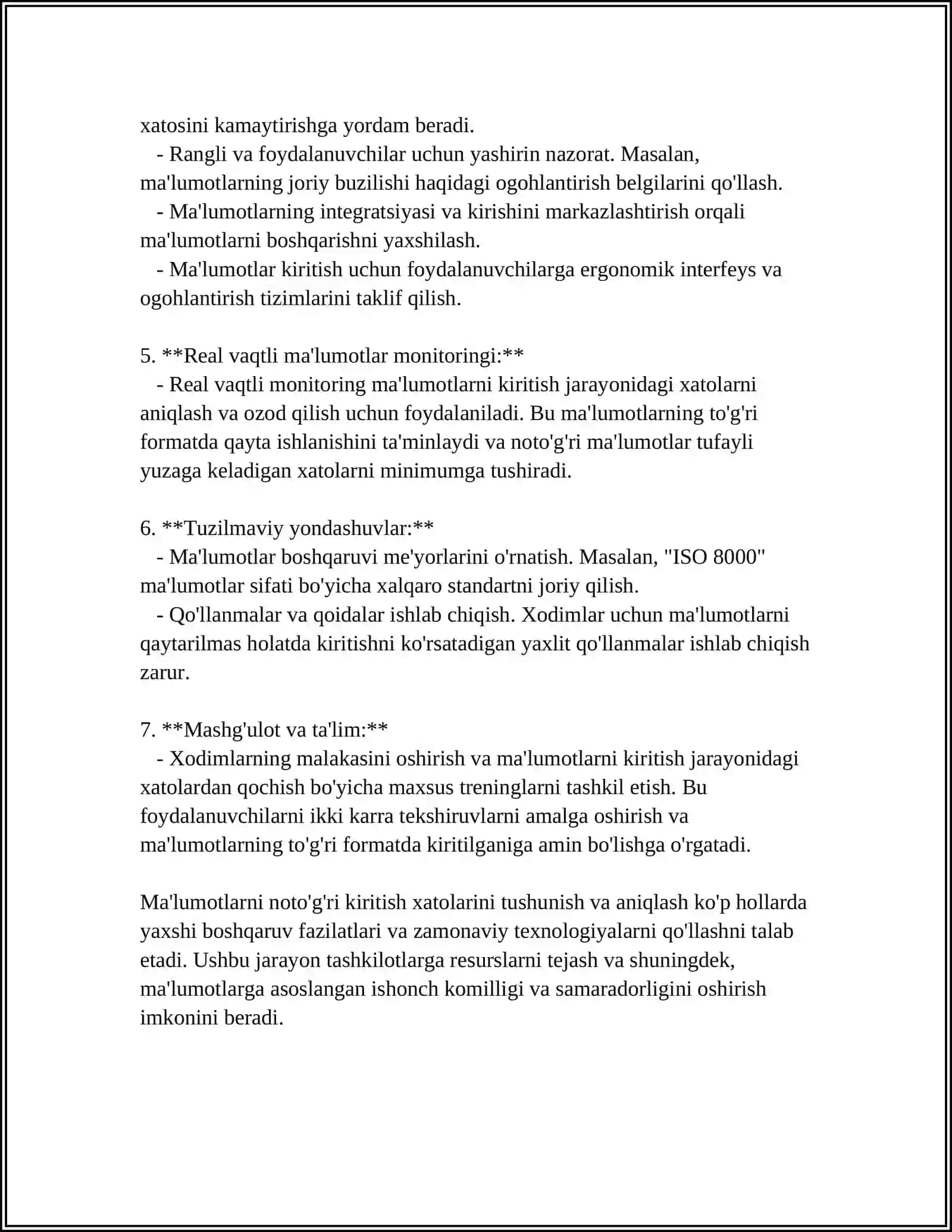 MIQDOR ANALIZIDA YÒL QÒYILADIGAN XATOLAR VA ULARNI TUZATISH YÒLLARI 4
