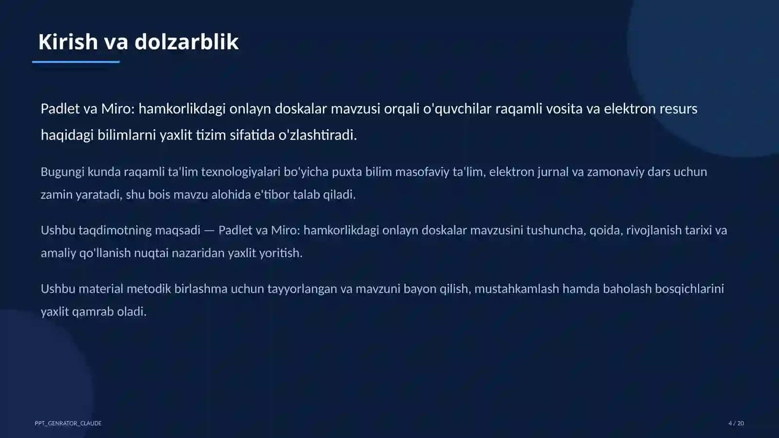 Padlet va Miro: hamkorlikdagi onlayn doskalar 4
